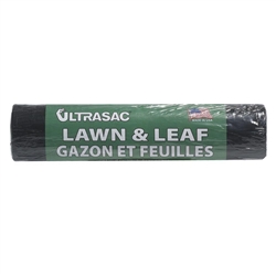 Ultrasac 39100B06 Black 39 Galllon Outdoor/Yard Lawn and Leaf Garbage Trash Bags 6 Bags Per Roll 1.0 MIL 33"X44"