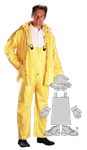 The Safety Zone, W335-PP-XXLarge, Yellow, 3 Piece, 35 Mil, Pvc/ Polyester Rain Suit