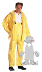 The Safety Zone, W335-PP-Large, Yellow, 3 Piece, 35 Mil, Pvc/ Polyester Rain Suit