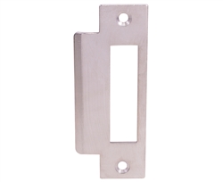 Don-Jo MST-161-630 Stainless Steel 32D 4-7/8" x 1-1/4" Mortise Lock Strike Plate With Large Hole