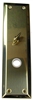 Progressive Hardware 2023/3 Polished Brass US3 Escutcheon Plate 2-3/4" X 10" Knob Hole And Turn Piece, For Marks Mortise Lock