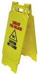 HBC, WF124Y, Yellow, Heavy Pattern Wet Floor Caution Sign, English / Spanish