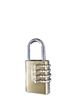 Wilson 1122 1-1/8" Solid Brass Body Combination Padlock 4 Numbers