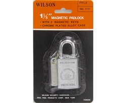 Wilson 1171, 1-1/8" Magnetic Padlock With 2 Magnetic Keys