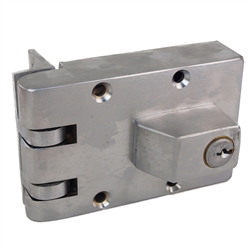 Emhart-Lafonte WL17-1/2 Satin Chrome Solid Brass InterGrip Double Cylinder Rim Lock With Angle Strike And High Security Keyway
