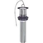 1 1/4" C.O. PLUG CHROME PLATED TUBULAR BRASS - C.O. PLUGS "DO NOT" HAVE OVERFLOW HOLES