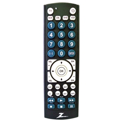 Zenith ZP506BB Black 5 Device Universal Remote Control