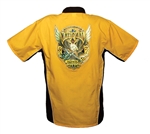 Yellow/Black National Tattoo Bowling Shirt LARGE