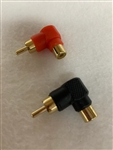 RCA Male to Female Right Angle Adaptor- RED