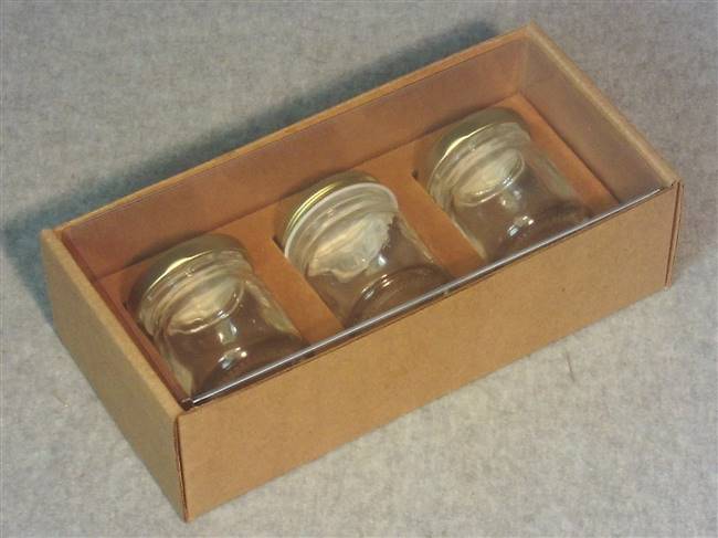 Kraft Jar Box with Clear Acetate Cover