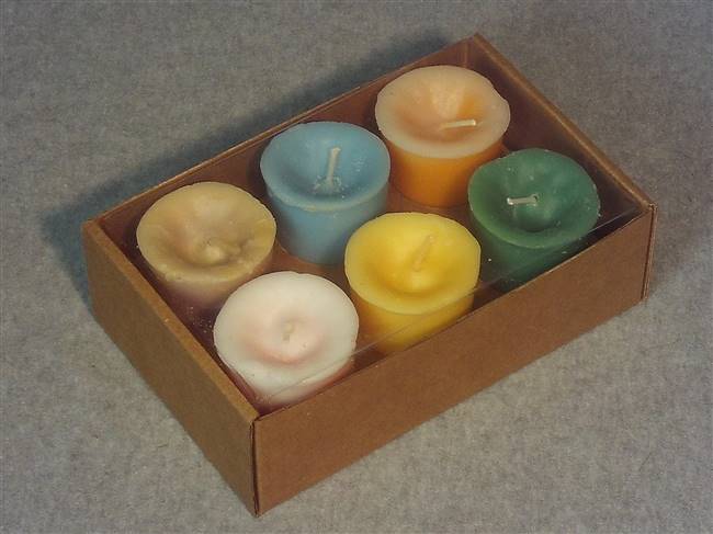 Kraft Votive Box with Clear Acetate Cover