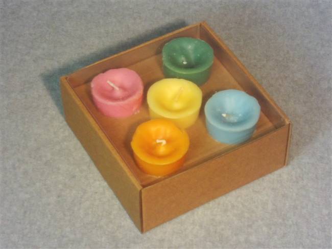 Kraft Votive Box with Clear Acetate Cover