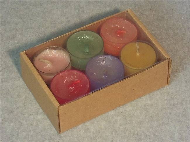 Kraft Tealight Box with Clear Cover