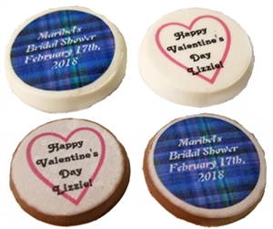 1.25" Round Photo or Logo Chocolate Disk, each