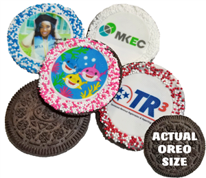 2.5" Oreo® Wafer Photo or Logo Cookies, dozen