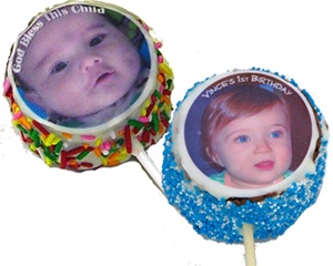 2" Round Photo/Logo Brownie Pop, dozen