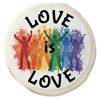 Love is Love 3.5" Round Sugar Cookies - Gift Box of 12