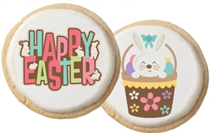 Easter Greeting Sugar Cookies, one dozen