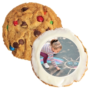 4" M&M Raisin Photo/Logo Cookies, dozen