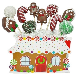 Cake Pops Gingerbread House Bouquet of 10