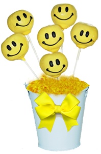 Cake Pops - Smiley Face, Bouquet of 6