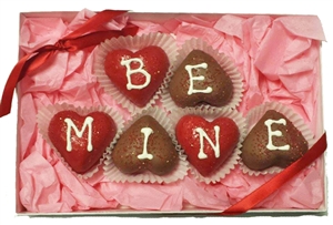 Cake Truffles - Heart Shaped, Gift Box of 6