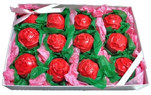 Cake Truffle Gift Box of 12, Rose Designs