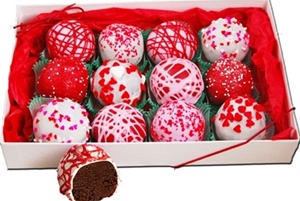 Cake Truffle Gift Box of 12, Valentine's Designs