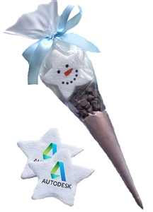 Custom Hot Chocolate Holiday Marshmallow Cone, each