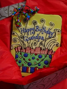 Giant Hand Dec. Cookie Greeting, Happy Birthday