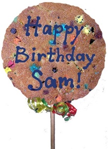 7" Giant Cookie Pop, Personalized Message