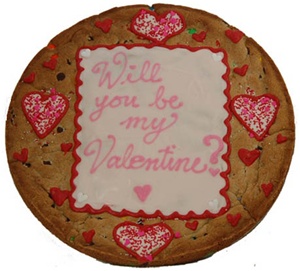 12" Giant Valentine's Cookie Cake, Personalized Message