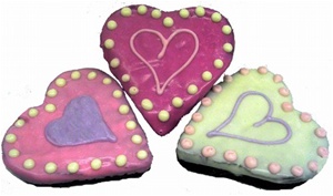 Hand Dec. Heart Brownies, Valentine's Day