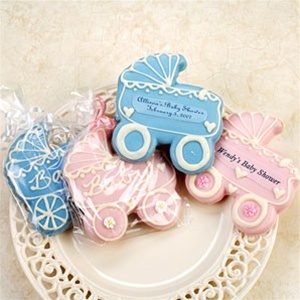 Hand Dec. Cookies - Baby Carriage Cookie, Personalized