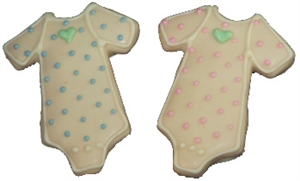 Hand Dec. Cookies - Baby Onesie