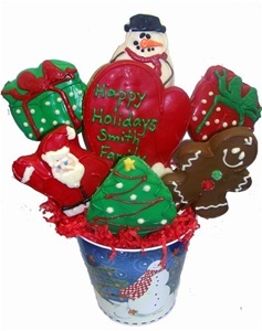 Holiday Cookie Gift Bouquet, Hand Dec.