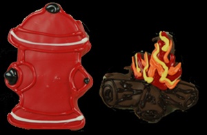 Fire Hydrant & Fire Cookies Set