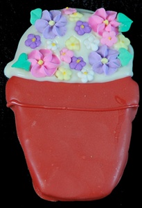 Hand Dec. Cookies - Flower Pot