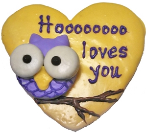 Hand Dec. Cookies - Love Owl