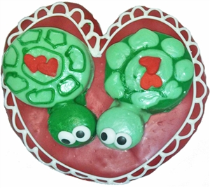 Hand Dec. Cookies - Love Turtles