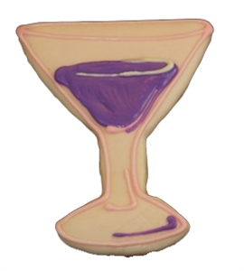 Hand Dec. Cookies - Martini Glass