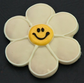 Hand Dec. Cookies - Smiley Daisy