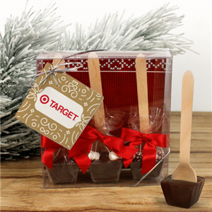 Hot Chocolate Holiday Spoon - Add Your Logo, Gift box of 3