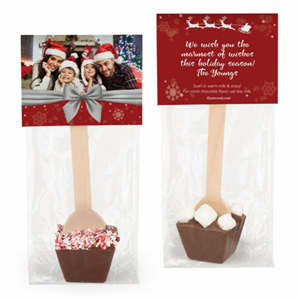 Hot Chocolate Holiday Spoon - Add Your Photo, each