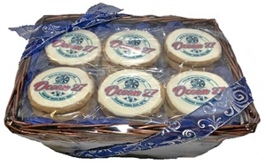 Logo Cookie Gift Basket, one dozen