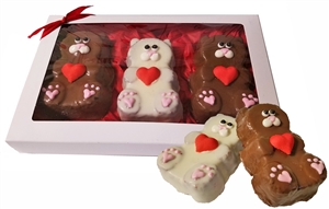 Valentine's Day Mini Bear Cakes, Gift box of 3