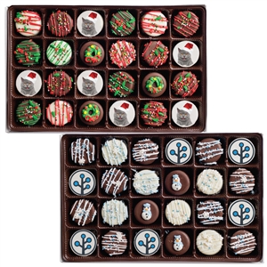 Mini Logo Oreo® Cookies - Holiday Designs, Gift Box of 24 (ASI ONLY)