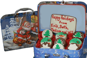 Hand Dec. Oreo® Cookie Santa Gift Box