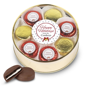 Personalized Happy Holidays Foiled Oreo Tin of 16