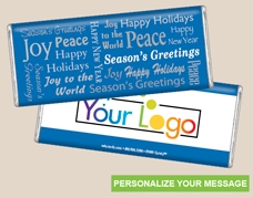 Personalized Logo Candy Bar - Seasonal Wishes